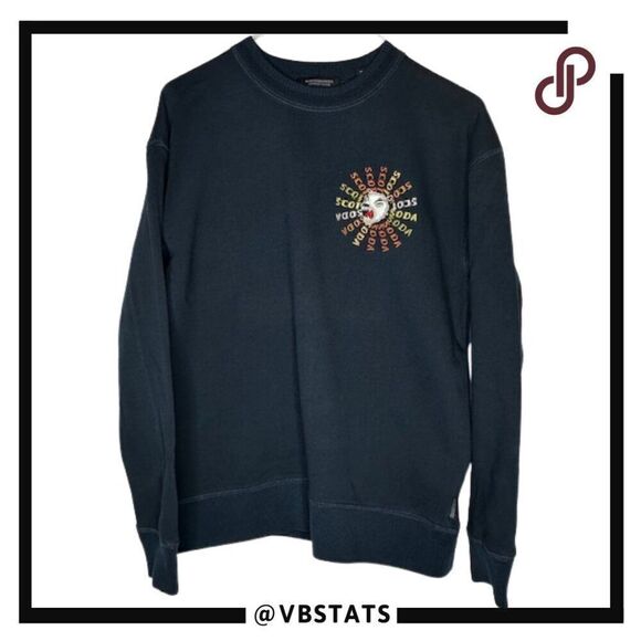 Scotch & Soda Men's Polar Bear Sweater Size XL in Navy Blue / Multi Color - Picture 2 of 8